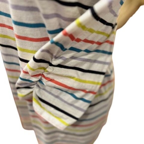 Lane Bryant Multi-Color Striped ¾ Ruched Sleeve T-Shirt – Like New! – Size 22/24 - Picture 4 of 7